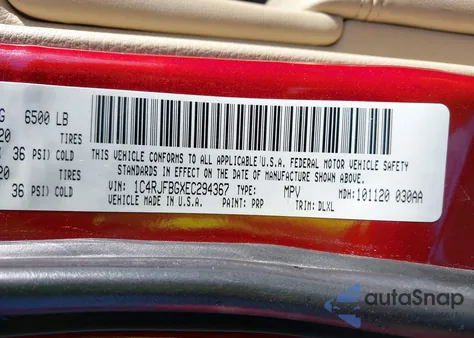 2014 Jeep Grand Cherokee Limited z USA, uszkodzony, nr VIN 1C4RJFBGXEC294367